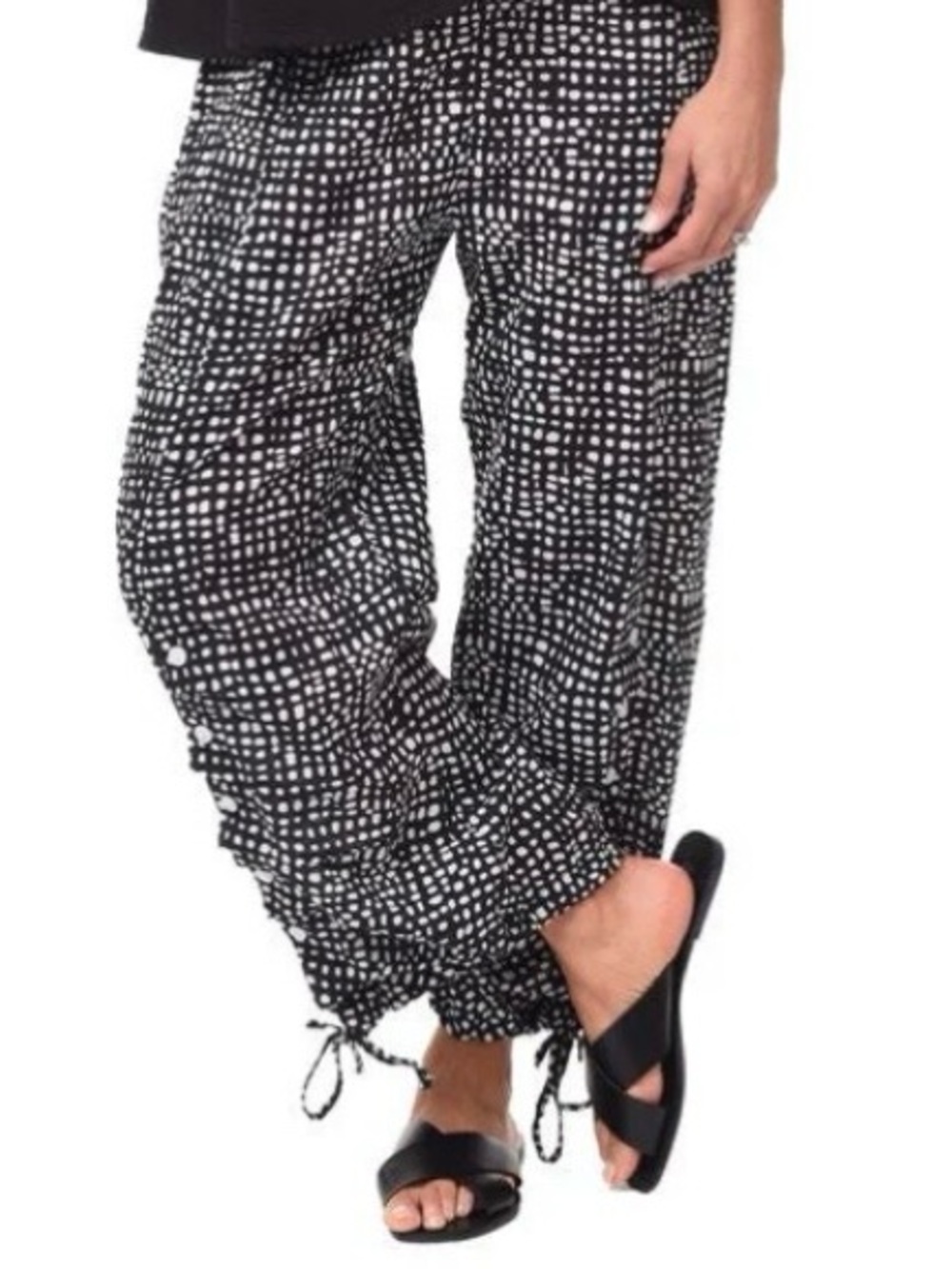 Tulip Brand Black and White Polka Dot Scooter Pants